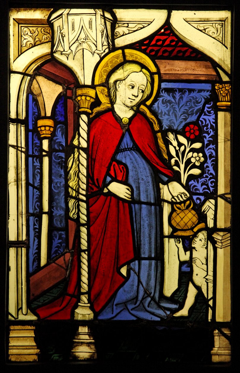 Retratando a Virgem Maria na Anunciação, originalmente do Alto Reno de French School