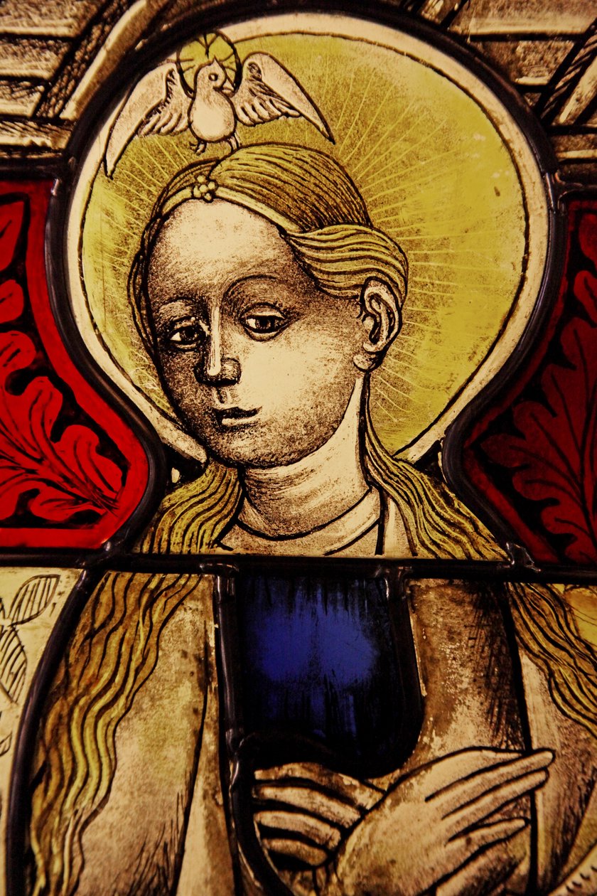 Retratando a Virgem Maria na Anunciação, originalmente do Alto Reno de French School
