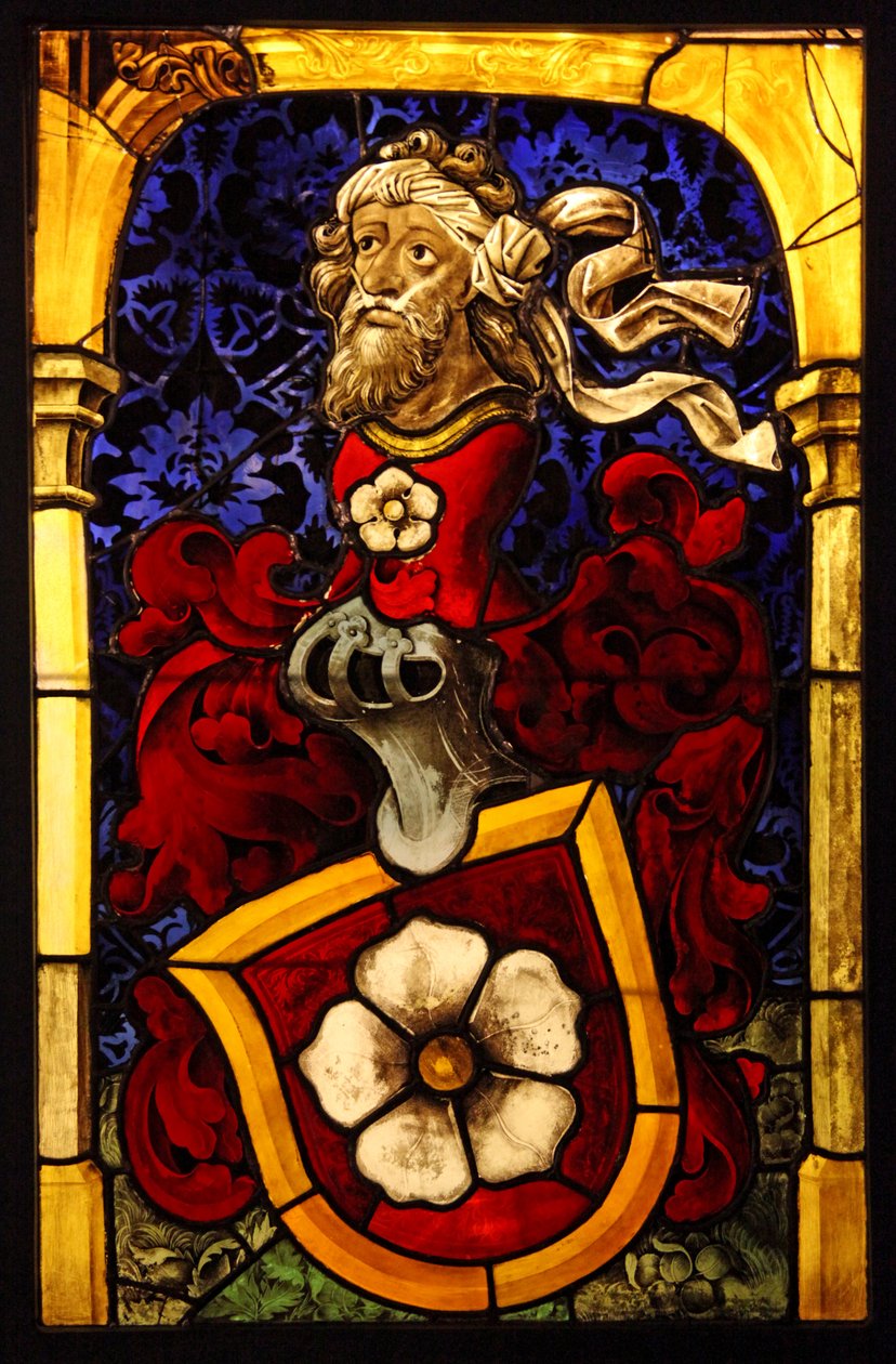 Representando os braços da família Mullenheim, c.1467. ex oficina de Peter Hemel; Alsácia de French School