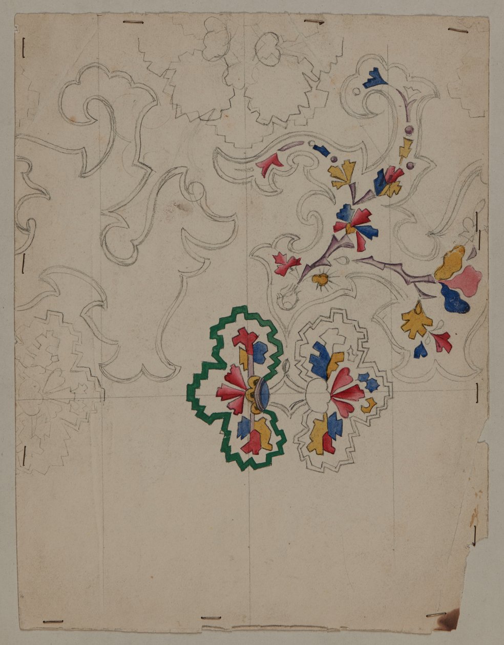 Desenho de projeto, início do século XIX de French School