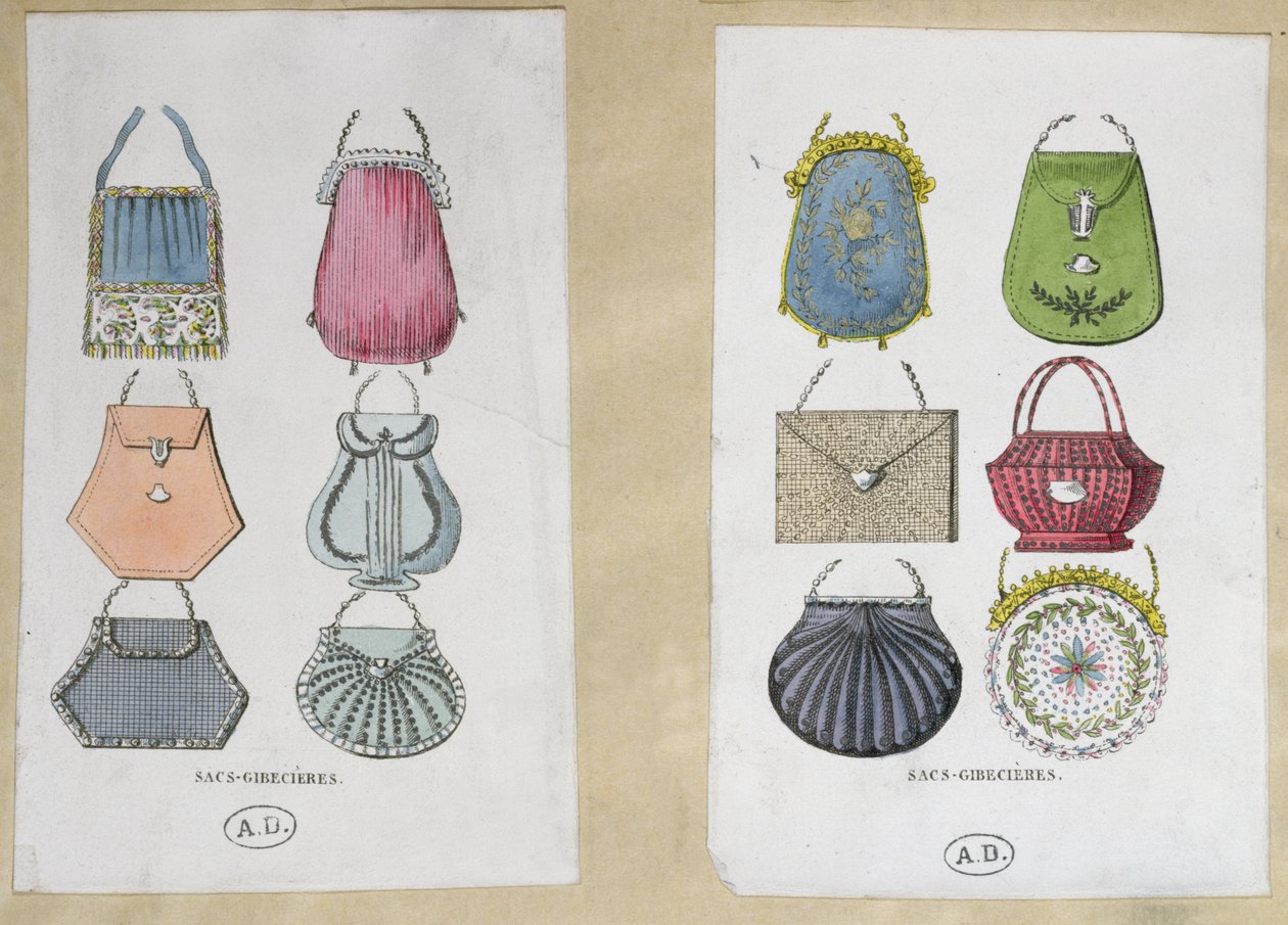 Designs para sacos de ombro, 1822 de French School
