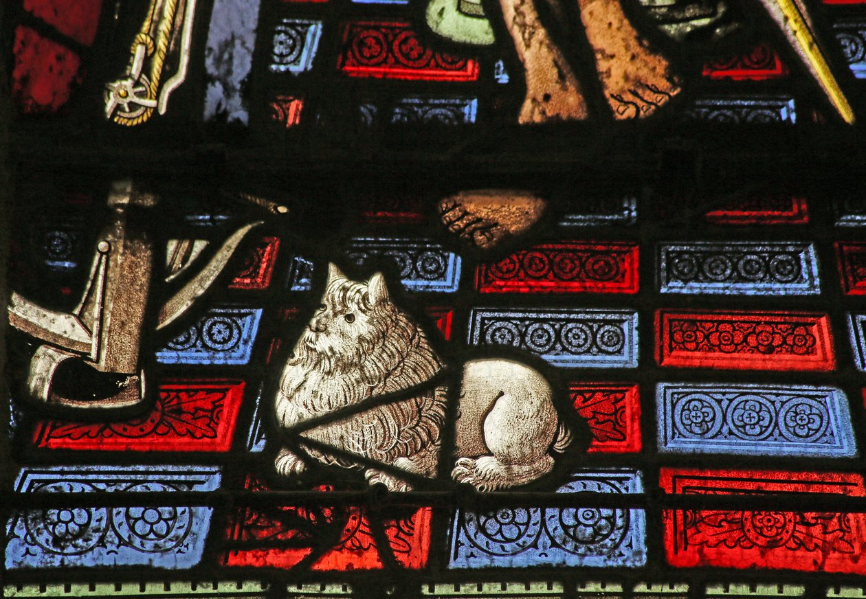 Detalhe do martírio de São Sebastião - um cão de French School