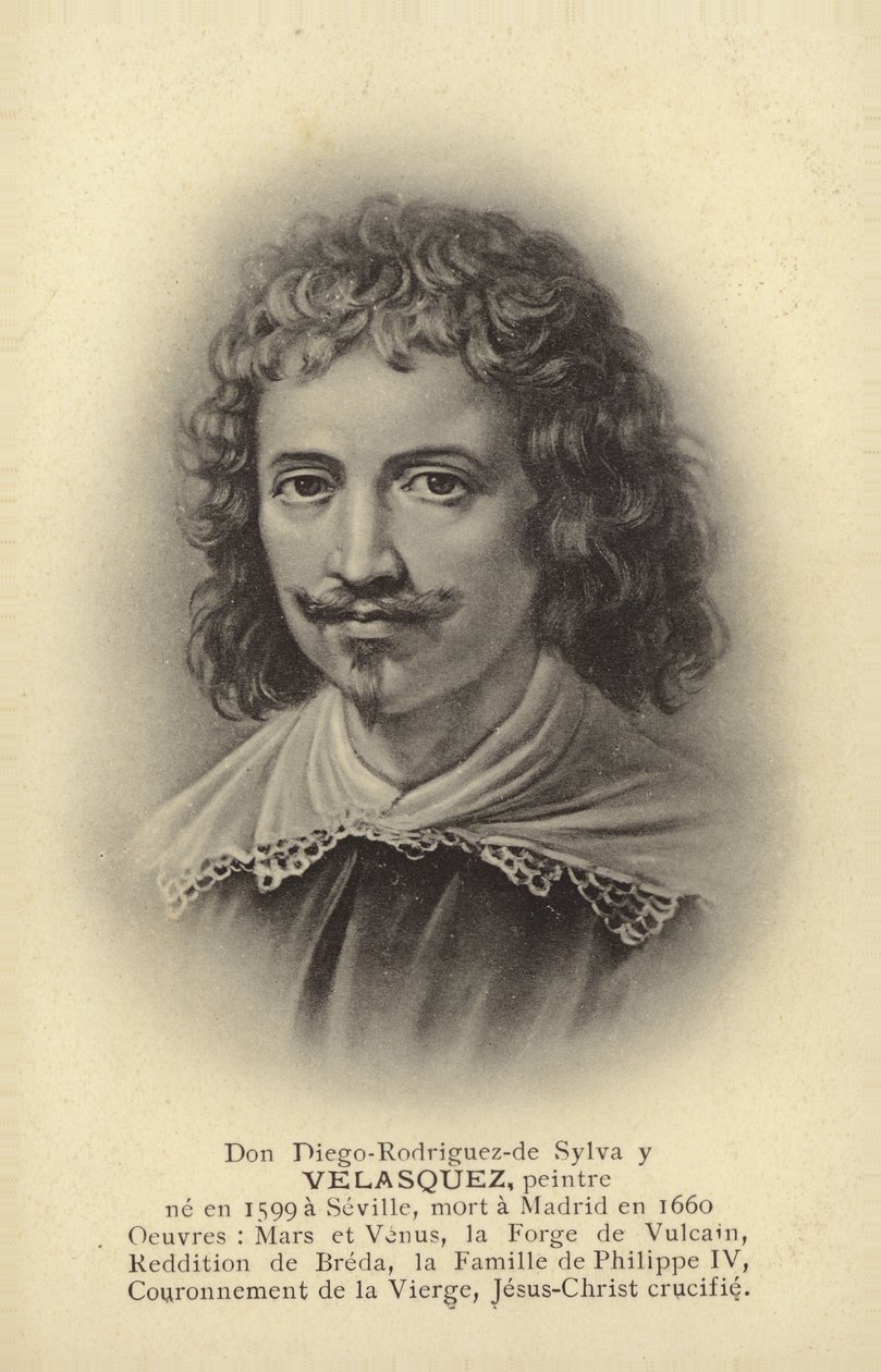 Diego Velasquez, pintor espanhol (litografia) de French School
