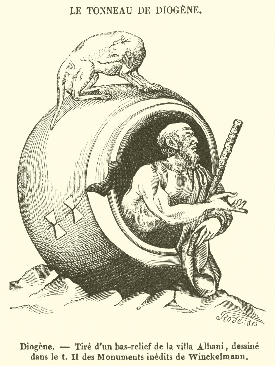 Diógenes (gravura) de French School