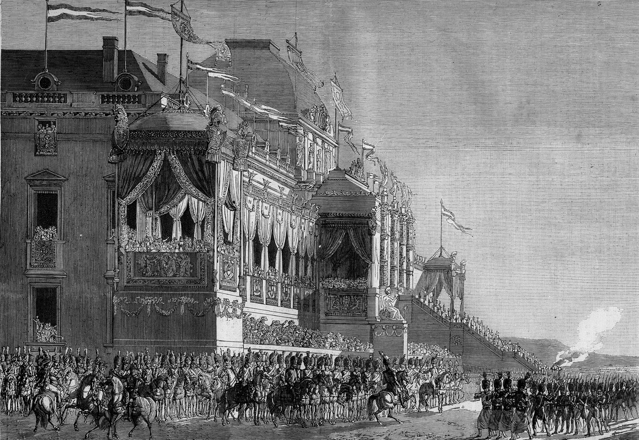 Distribuição de águias por Napoleão I (1869-1821) no Champ de Mars, 5 de Dezembro de French School