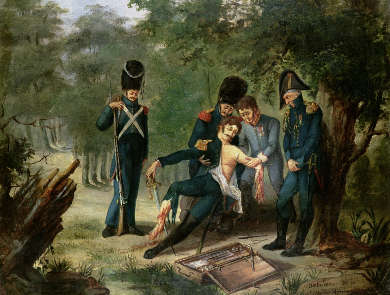 Ambulância do Doutor Larreys na Batalha de Hanau, de 30 a 31 de outubro de 1813 de French School