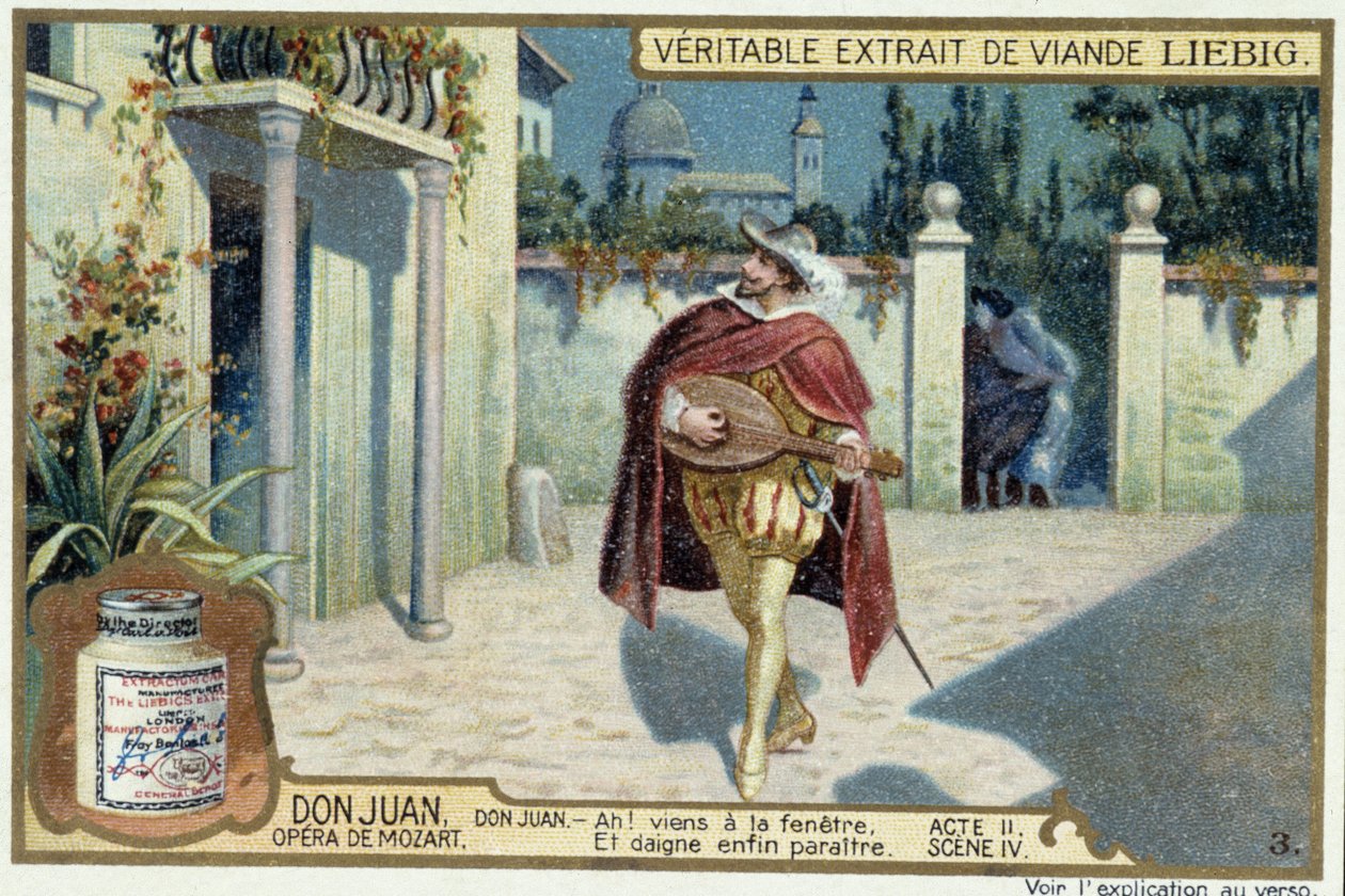 Don Juan: Acto II, Cena IV, Serenata de Don Juan - chromo Liebig de French School