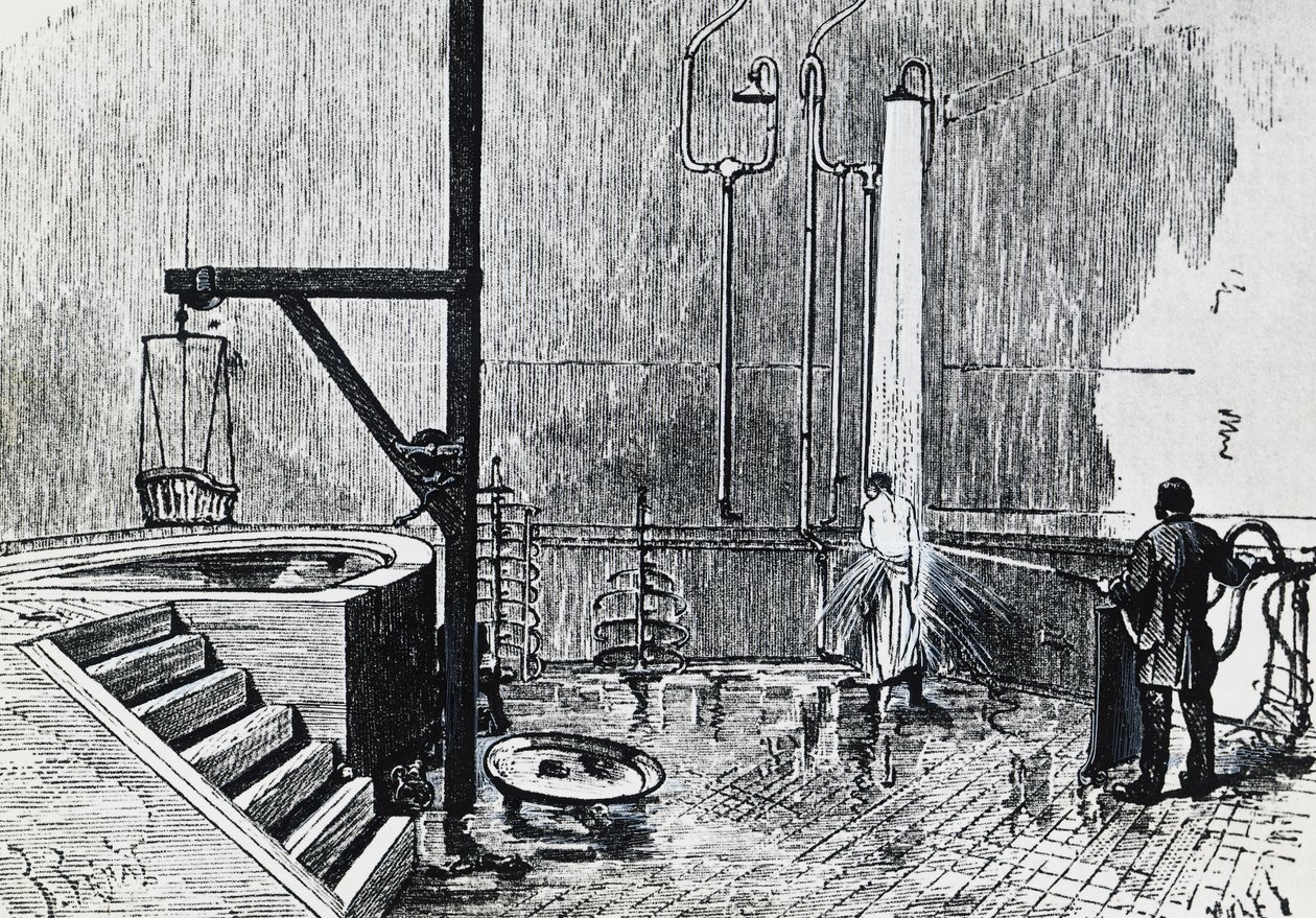 Estabelecimento de hidroterapia do Dr. Duval no bairro de Chaillot, Paris de French School