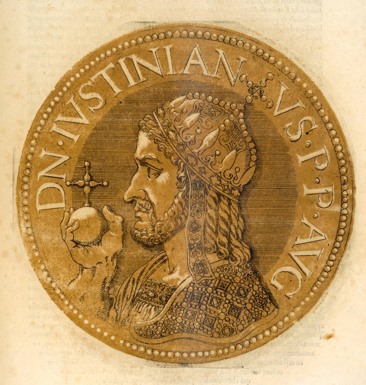 Imperador romano oriental Justiniano I de French School