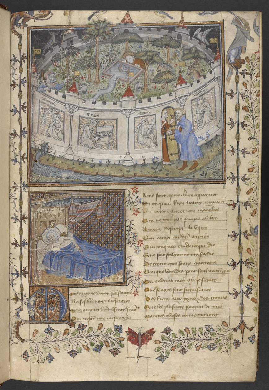 Egerton MS 1069 f.001r O Jardim Murado, ilustração de 