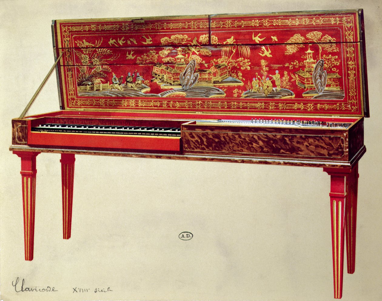 Clavicórdio do século XVIII de French School