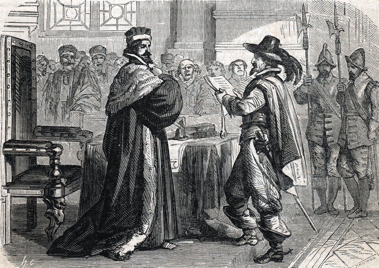 Oitava Guerra da Religião, Dia das Barricadas - (gravura) 1864 de French School