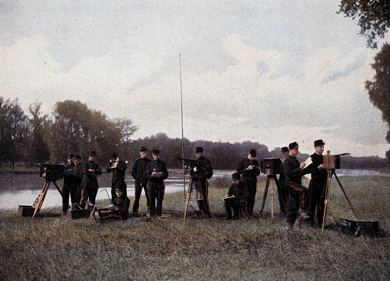 Telegrafia Elétrica e Ótica - em "Álbum Militar" de French School
