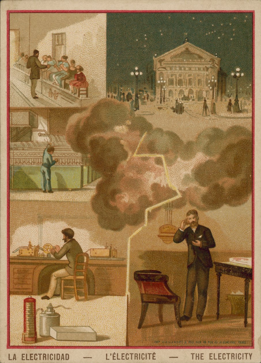 Eletricidade (cromolito) de French School