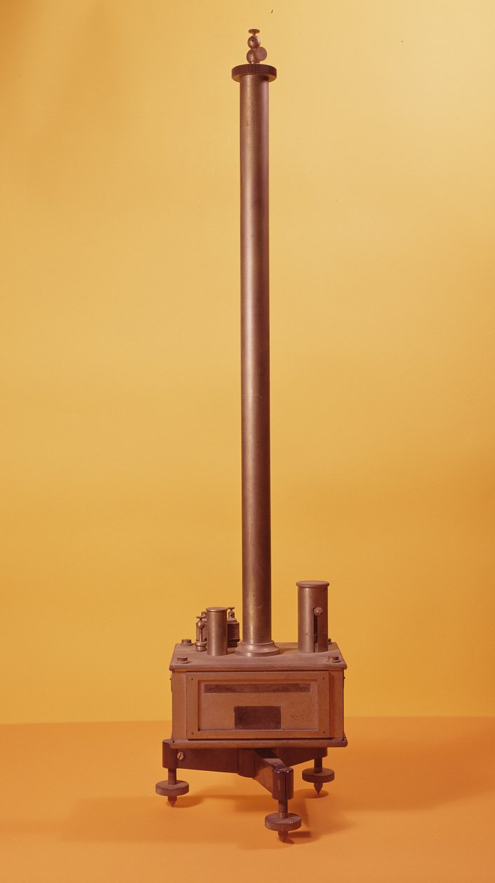 Eletrómetro concebido por Marie Curie (1867-1934) 1897 (metal) de French School