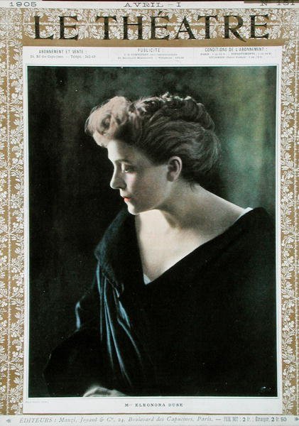 Eleonora Duse (1858-1924), ilustração na capa da revista 
