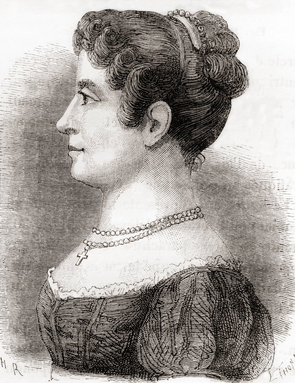 Élisa Garnerin, de "Les Merveilles de la Science", publicado por volta de 1870 (litografia) de French School