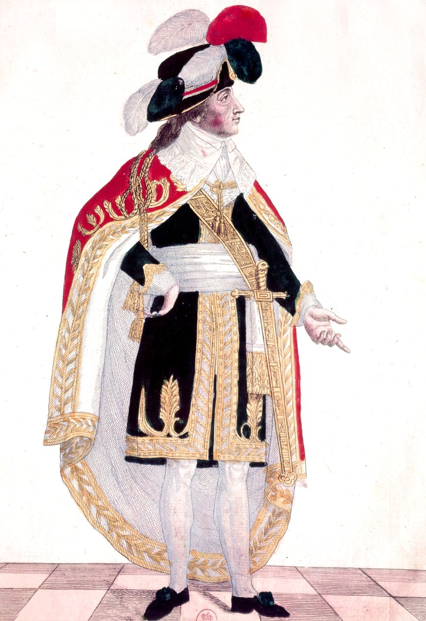 Emmanuel Joseph Sieyes (gravura colorida) de French School