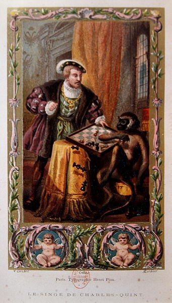 Imperador Carlos V e o Macaco, ilustração de 