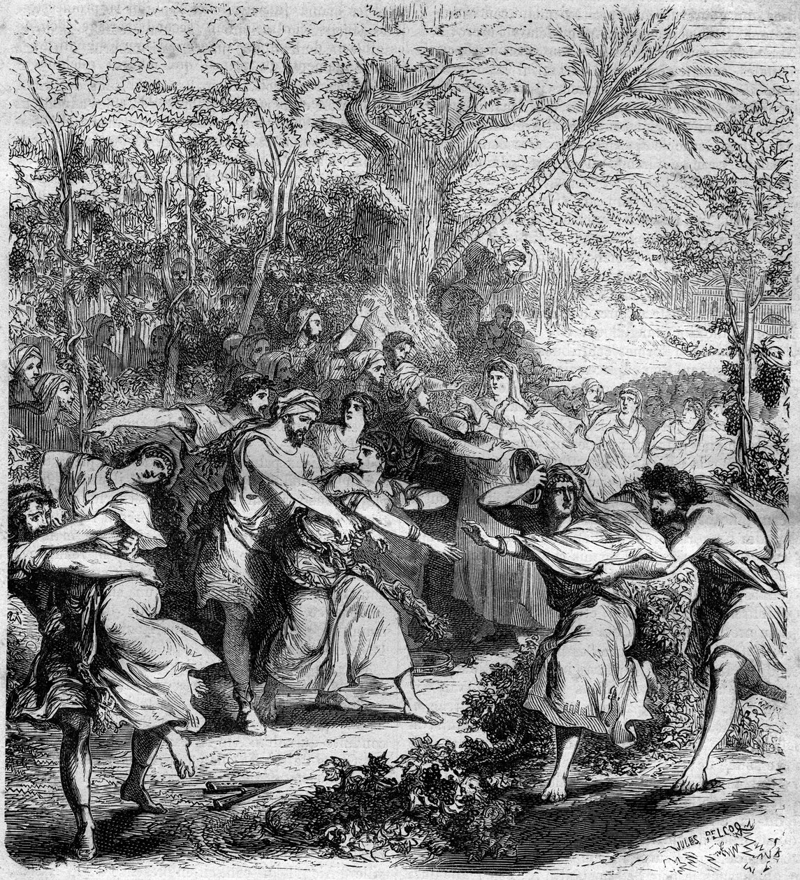 O imperador Nicéforo III Botaniates (1001-1081), imperador bizantino de 1078 a 1081, mandou raptar os jovens rapazes e raparigas. Gravação em "Histoire des Papes-Rois-Queen and Empereurs a travessa les centuries" por Maurice Lachatre de French School
