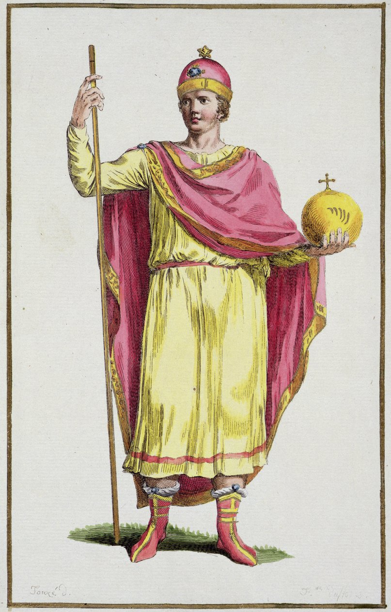 Imperador Otto III (980-1002), gravado por Pierre Duflos (1742-1816), 1780 (gravura em cobre) de French School