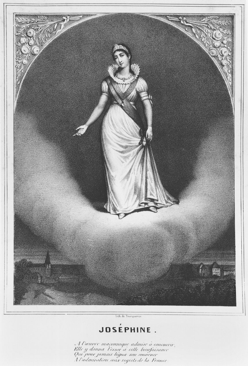 Imperatriz Josephine de Beauharnais (1763-1814) e Maçonaria, c.1846 de French School