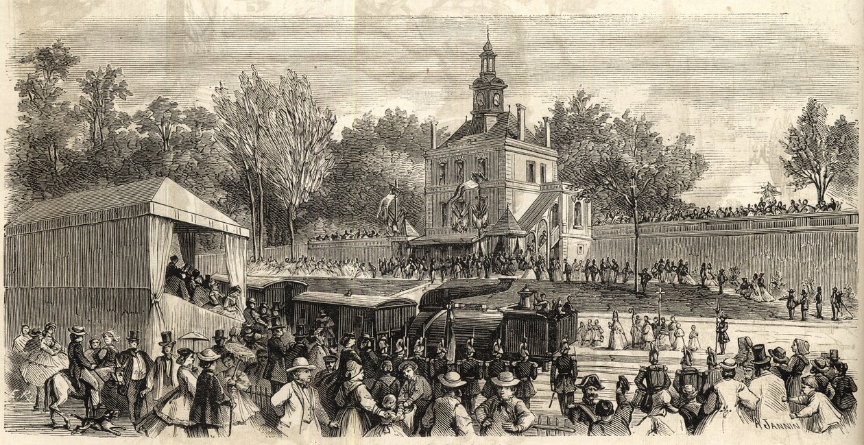 Linha Enghien-les-Bains para Montmorency - Inauguração da linha ferroviária Enghien para Montmorency", 30 de junho de French School
