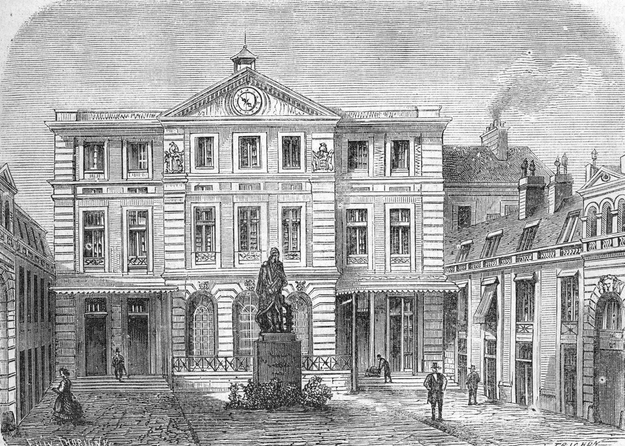 Pátio de entrada da Imperiale Imperial Imprimerie, depois instalada no hotel de Rohan - (gravura) 1864 de French School
