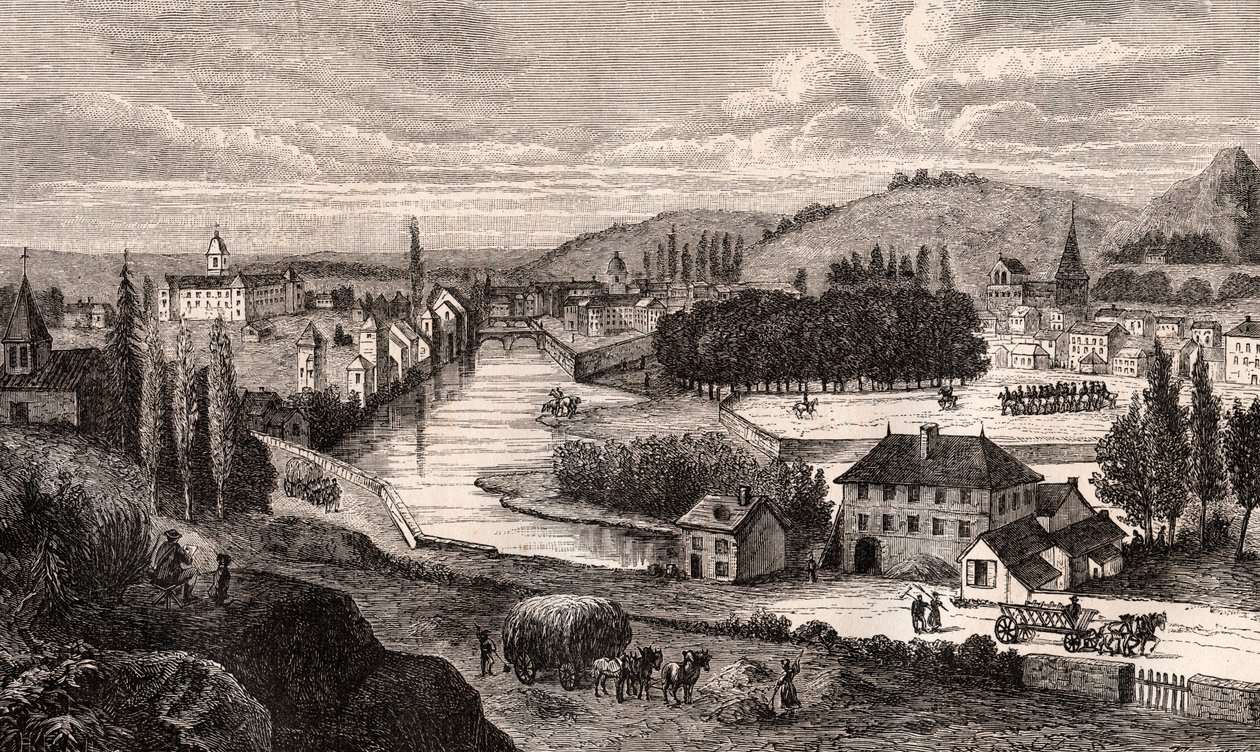 Epinal - Lorraine - gravura em “Ilustre França: geografia, história, administração estatística” de VA Malt-Brown. 1884 de French School