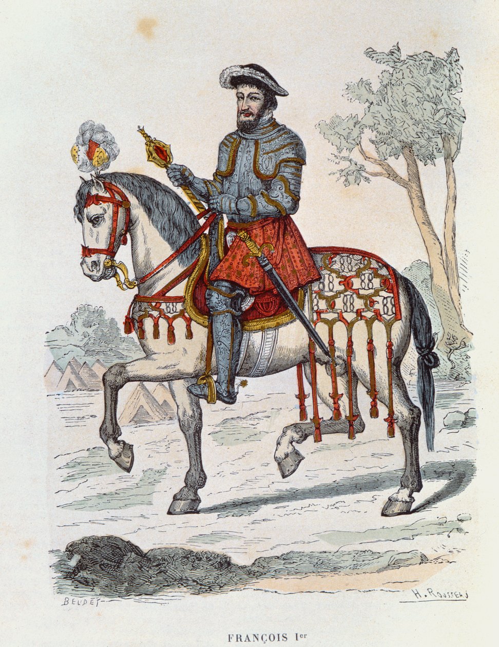 Retrato equestre de François I de French School