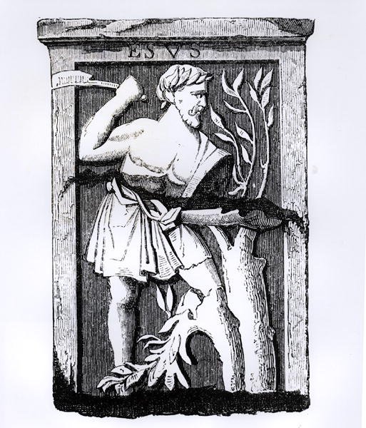 Esus, o Grande Deus da Natureza, ilustração da Ciência e Literatura na Idade Média e Renascença, escrita e gravada por Paul Lacroix, 1878 de French School