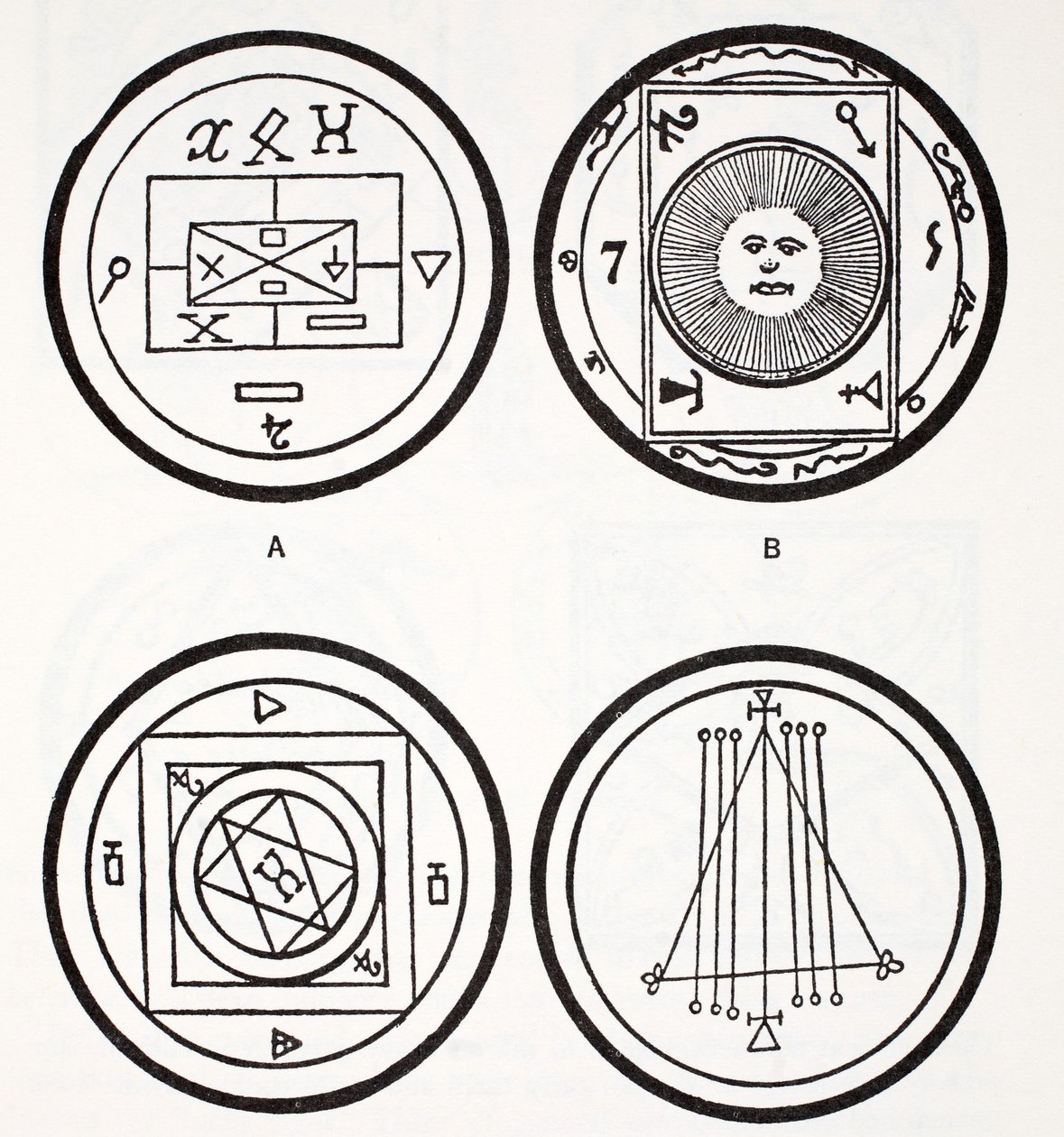 Exemplos de talismãs antigos de French School