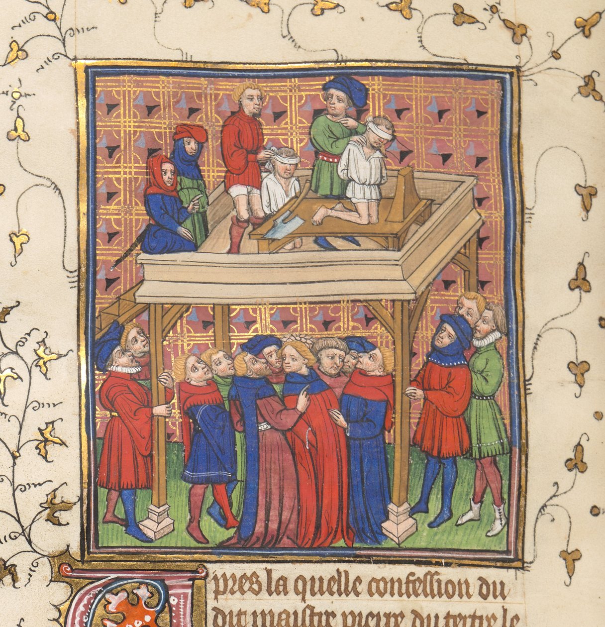 Execução a partir de Chroniques de France ou de St. Denis de French School