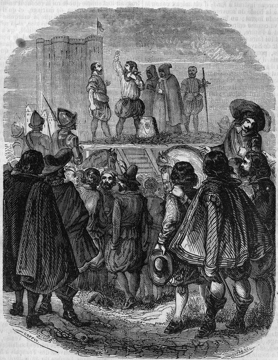 Execução de Charles de Gontaut Biron (1602): marechal Charles de Gontaut Biron, governador de Borgonha (1562 - 1602). de French School