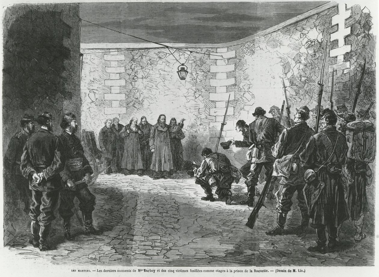 Execução de Georges Darboy, 24 de Março de 1871 (gravura) de French School