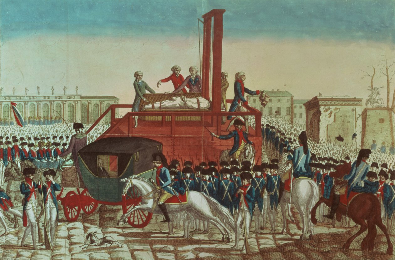 Execução de Luís XVI (1754-93) 21 de janeiro de 1793 (ver também 154902) de French School
