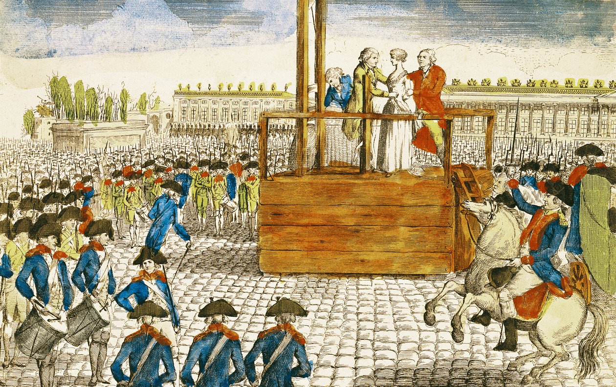 Execução de Maria Antonieta (1755-93) na Place de la Revolution, 16 de outubro de 1793 de French School
