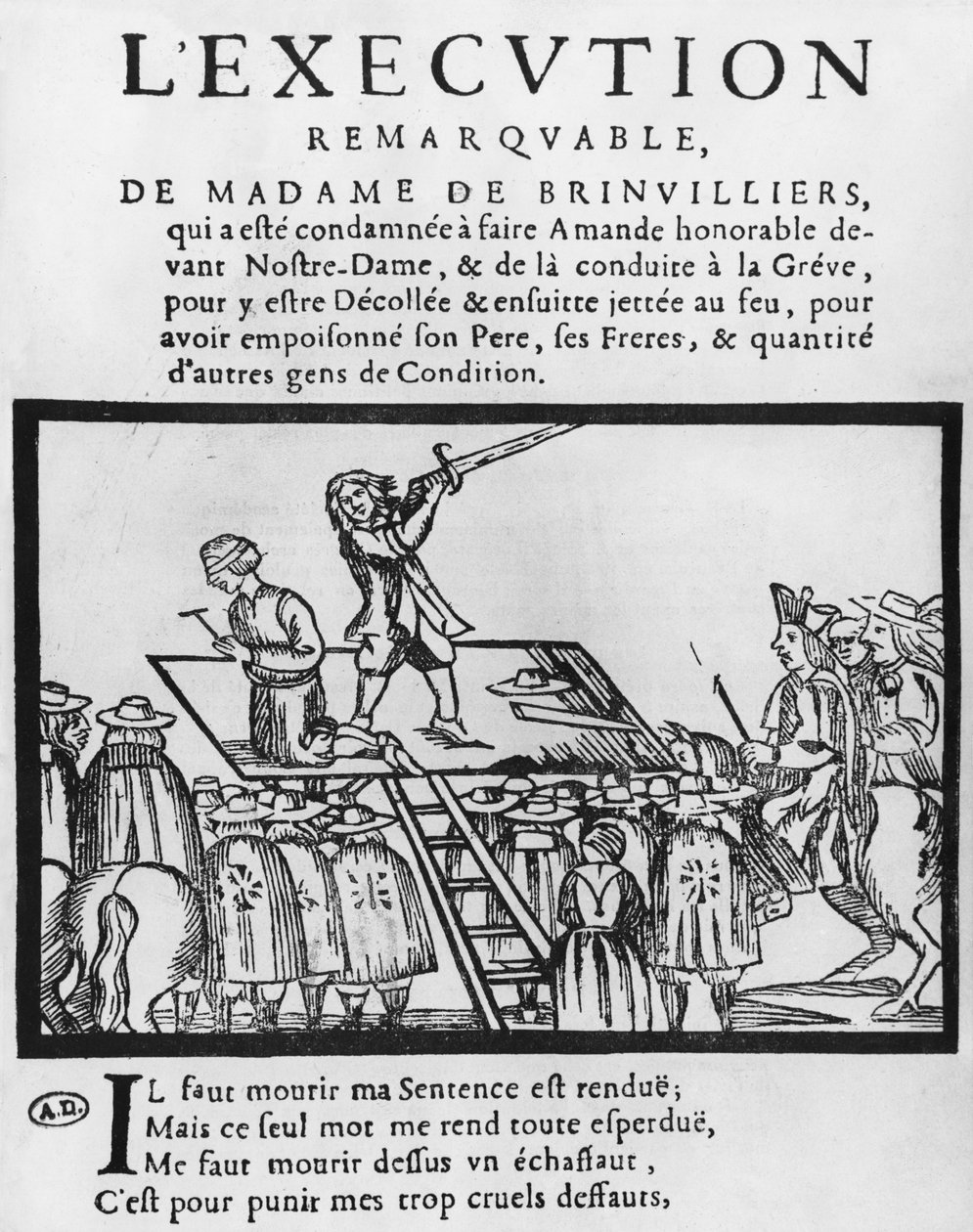 Execução da Marquesa de Brinvilliers, 1676 de French School