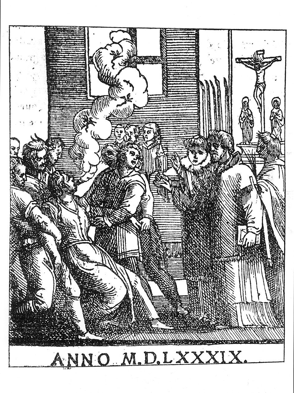 Exorcizando a cena em 1589 de French School