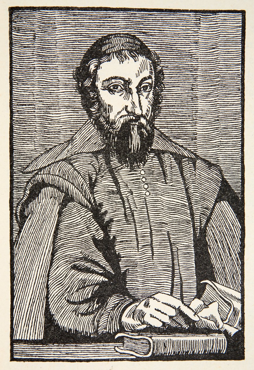 Fabri de Peiresc, cópia de Boris Mestchersky (d.1957) Ilustração da História da Nação Francaise, Sciences, Volumes I & II, de Gabriel Hanotaux (1853-1944), 1924 de French School