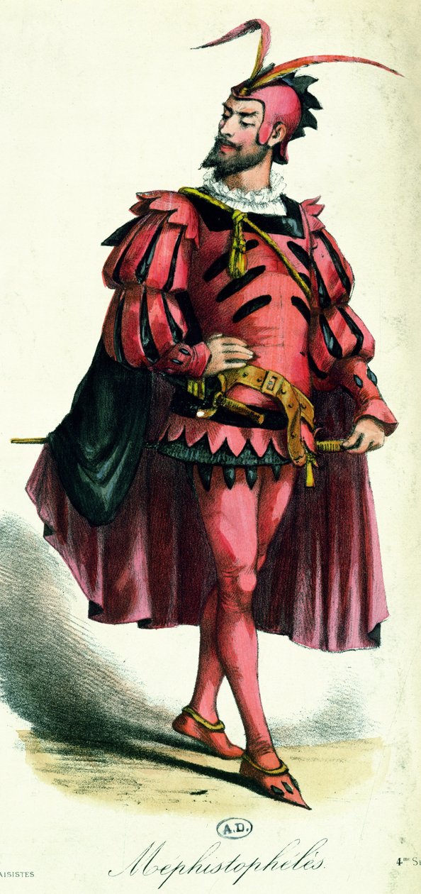 Fato de fantasia para Mefistófeles, de LArt du Travestissement de Leon Salut, 1885 de French School
