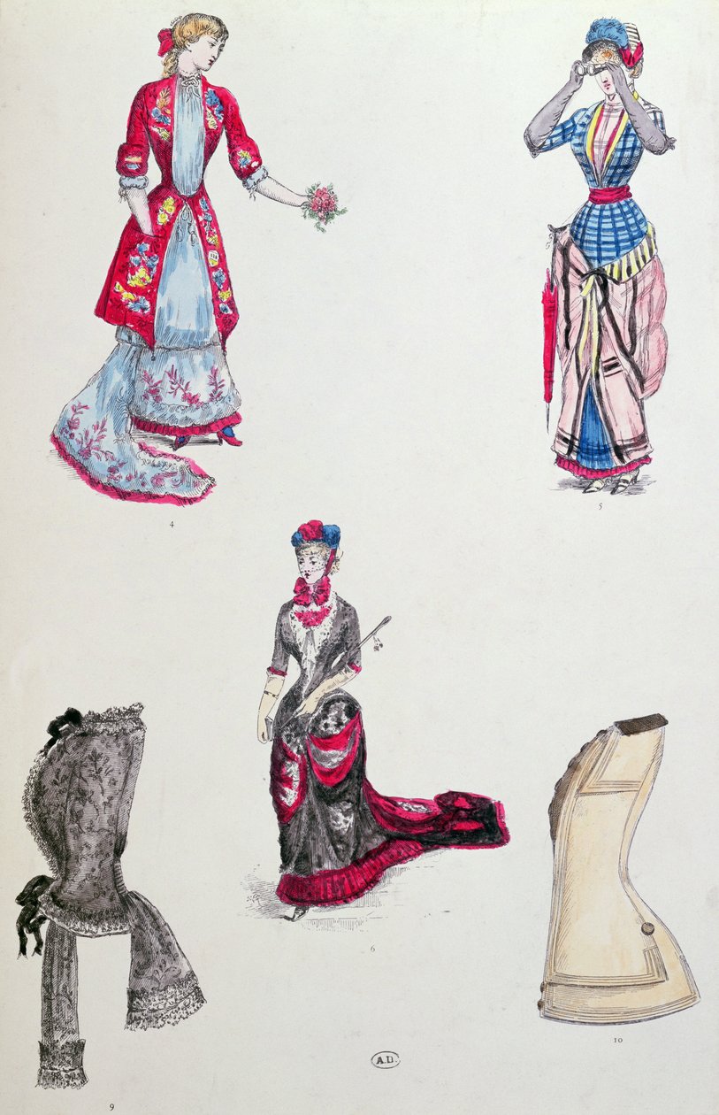 Moda em 1880 de French School