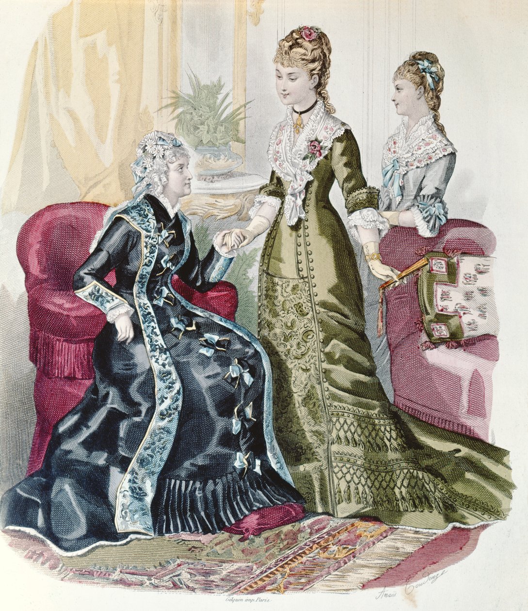 Moda do Segundo Império, de La Mode Illustrée de French School