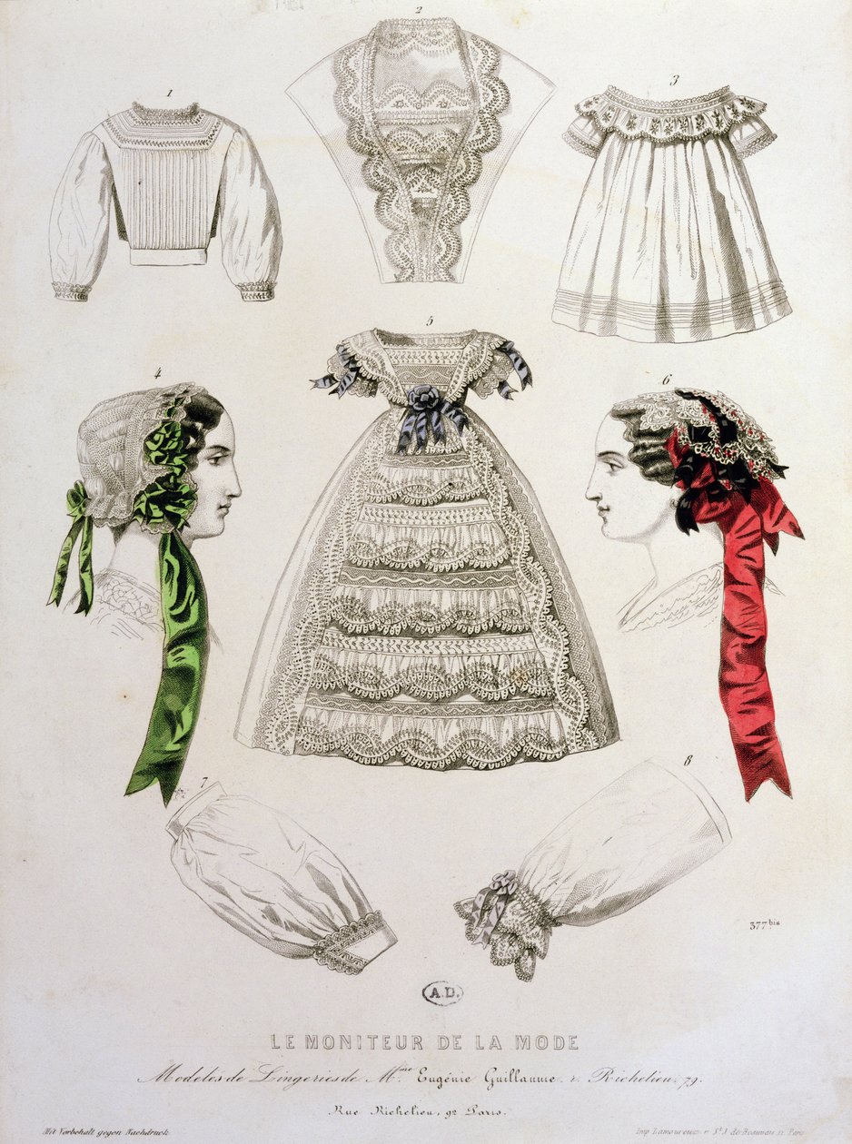 Placa de moda do Fashion Monitor, 1854 de French School
