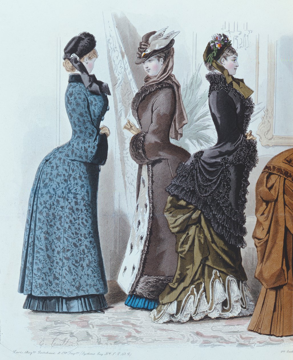 Placa de moda do monitor da moda, 1882 de French School