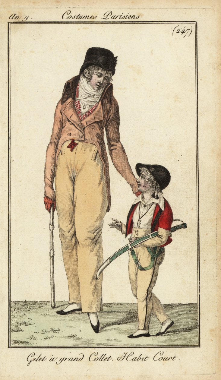 Cavalheiro da moda ou Incroyable com cudgel, Paris de French School