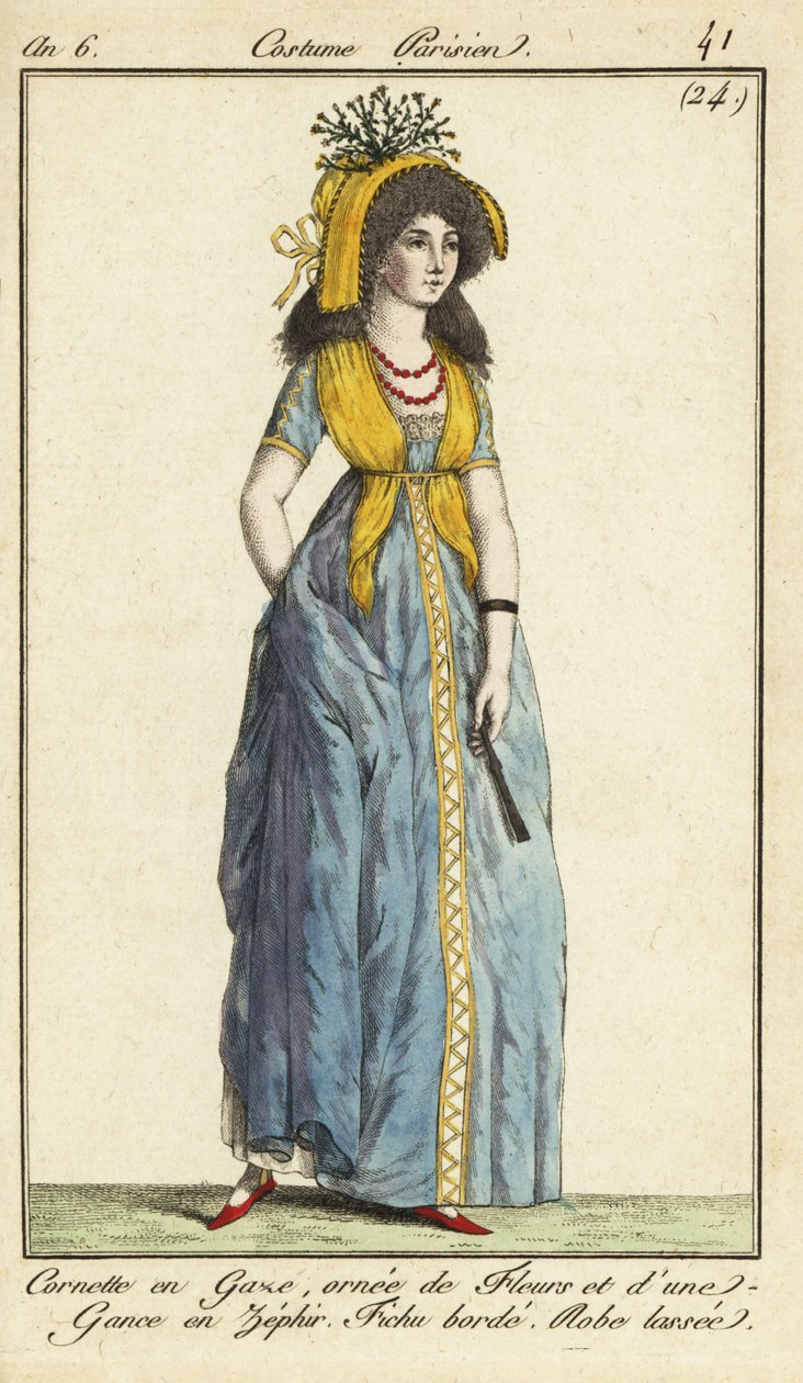 Mulher da moda em gaze de milho, Tivoli Gardens de French School
