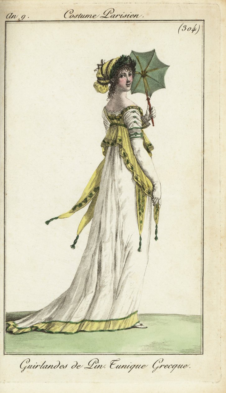 Mulher da moda com guarda-sol de French School