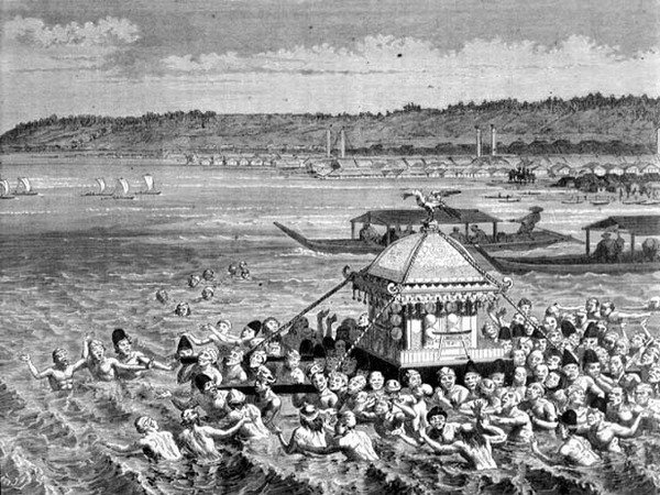 Festival de Gots-Tennoo na década de 1880 (gravação) de French School