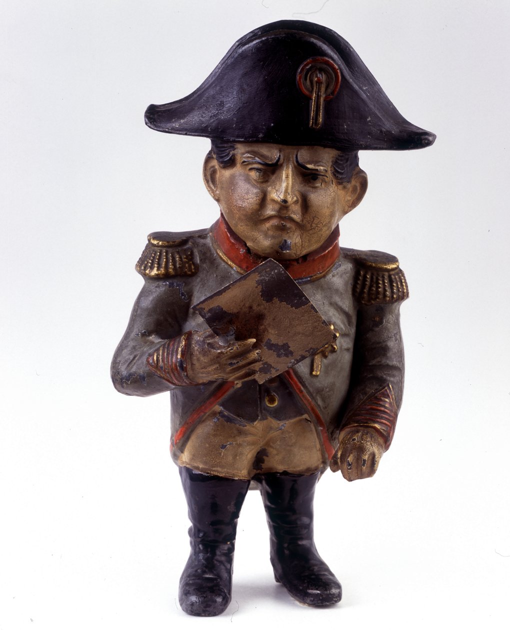 Figurino usado como mealheiro com a efígie de Napoleão I. Estatueta da segunda metade do século XIX. Coleção para soldados de outrora. de French School